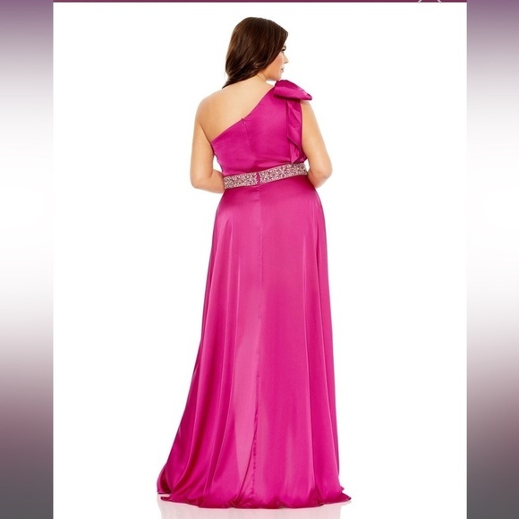 Mac Duggal 49576 High Slit One Shoulder Dress - Picture 3 of 13